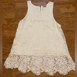 Lucky Brand Lined Lace Tank Top